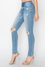 Load image into Gallery viewer, Risen High Rise Knee Distressed Skinny Jeans