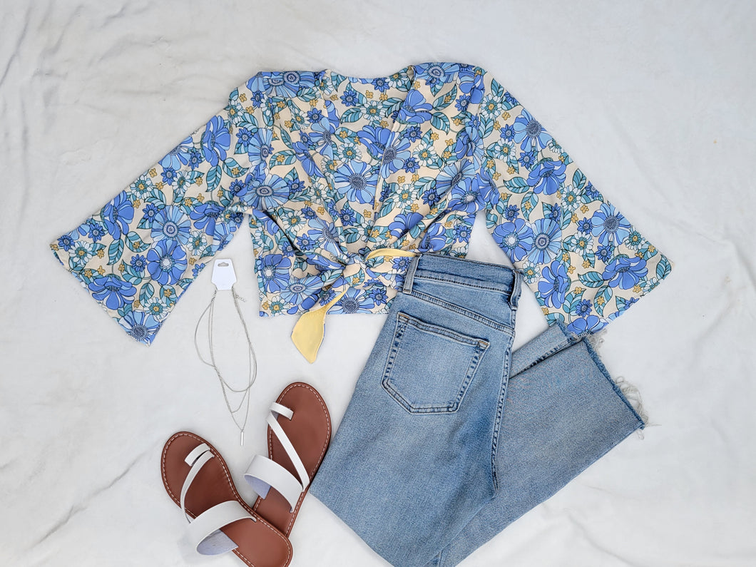 Stevie Floral Woven Crop