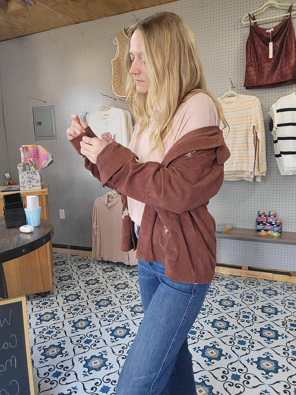 Khaki High-Neck Sweater