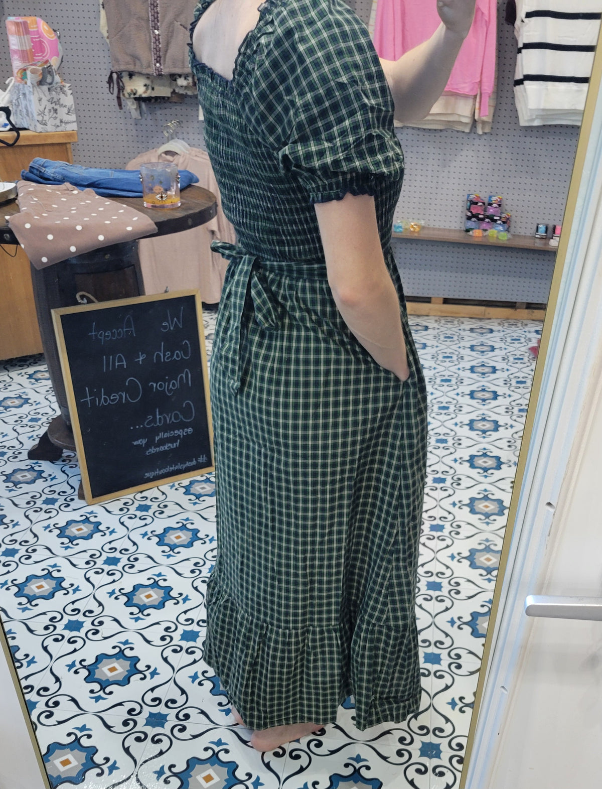 Green Plaid Dress