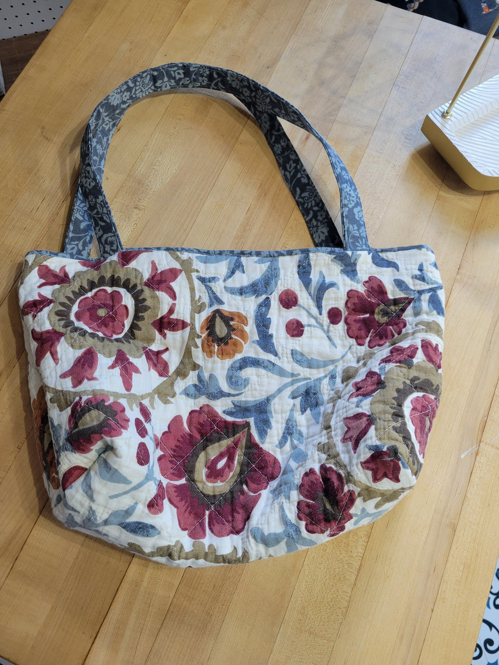 Handmade quilted tote bag medium