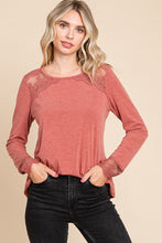 Load image into Gallery viewer, Super Lady Full Size Lace Detail Round Neck T-Shirt