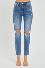 Load image into Gallery viewer, Risen High Rise Knee Distressed Skinny Jeans