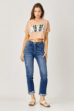 Load image into Gallery viewer, Risen High-Rise Frayed Cuffed Straight Jeans