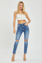 Load image into Gallery viewer, Risen High Rise Knee Distressed Skinny Jeans