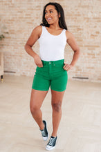 Load image into Gallery viewer, Jenna High Rise Control Top Cuffed Shorts in Green