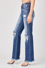 Load image into Gallery viewer, Risen Raw Hem Distressed Straight Jeans