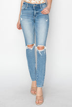 Load image into Gallery viewer, Risen High Rise Knee Distressed Skinny Jeans