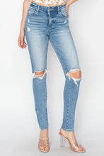 Load image into Gallery viewer, Risen High Rise Knee Distressed Skinny Jeans